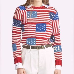 Ralph Lauren Patchwork Flag Sweater XS